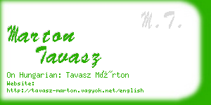 marton tavasz business card